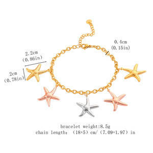 สร้อยข้อมือสแตนเลสสตีล 304 รุ่น SL331 ดีไซน์เรียบง่าย สไตล์ฝรั่งเศสย้อนยุค ประดับดอกไม้ ชุบทอง แฟชั่นขายส่งสำหรับผู้หญิง - Product Image 2