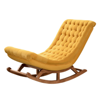Fauteuil à bascule moderne en bois massif, prix d'usine, vente en gros, mobilier de salon rembourré