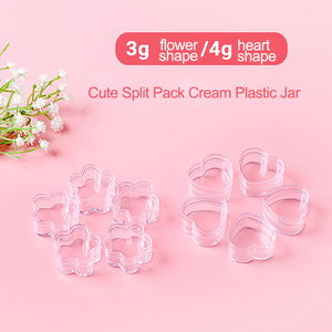 Nouvelle tendance forme d'étoile 3ml 3g en forme de fleur de coeur 4ml 4g Mini boîte à dragées en plastique conteneur boîte de rangement de crème pour le visage sucrée pots - Product Image 5