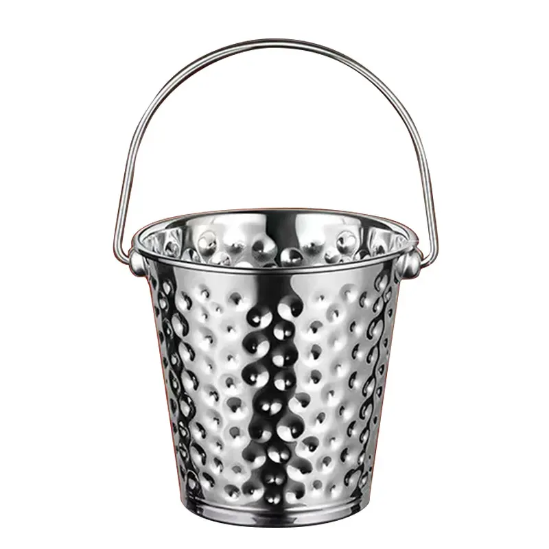 New 2024 stainless steel pails mini food bucket water storage champagne Cute ice bucket for Parties Bar Chilling wine cooler