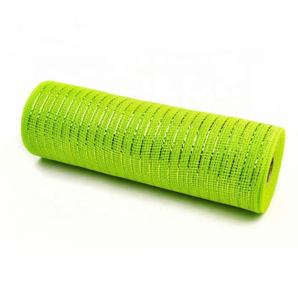 Diskon besar pita jaring poli dekorasi untuk karangan bunga Natal grosir gulungan jaring PP Natal 10 inci jaring dekorasi - Product Image 2