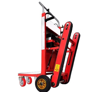 CE Certified Electric <strong>Ladder</strong> <strong>Carts</strong> 250kg Load Capacity Steel Platform Pallet Stair Climbers Hand Lifts Industrial Use Trolleys