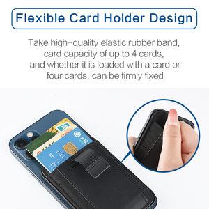 Portatarjetas de identificación de bloqueo RFID de PU de diseño minimalista negro personalizado con imán fuerte precio competitivo para tarjetas de crédito-para regalos - Product Image 6