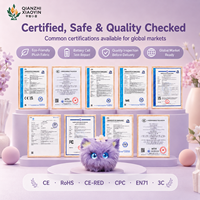 Chat électronique en peluche IA, triple personnalité, divination, capteur tactile, plus de 80 langues, clonage vocal, longue durée