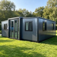 Maison conteneur préfabriquée de 20 pieds, deux chambres, maison modulaire à panneaux sandwich, système d'énergie solaire pour villa ou atelier