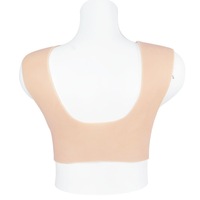 Série de faux seins en silicone ou en coton texturé, col rond, style court, seins en silicone pour travestis, toucher doux