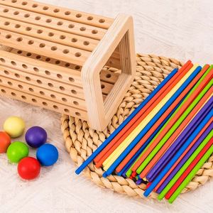 Montessori Wooden Board Game <b>Educational</b> Family <b>Toy</b> for Kids 2+ Years Old Number Matching with Stick for Kids Boys Girls - Product Image 4
