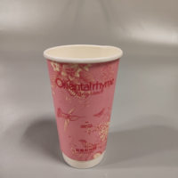 Gobelet en papier double couche biodégradable et écologique, personnalisable, de qualité alimentaire, pour thé au lait, café, boissons chaudes, anti-fuite