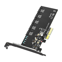 MAIWO PCIe X 4 to 5 X 3.5"/2.5" SATA HDD/SSD Expansion Adapter Card With Software RAID Function Computer Hardware
