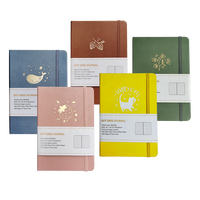 Carnet d'art en cuir végétalien fait main personnalisable Jiumu, best-seller, couverture rigide A5, papier blanc 160 g/m², ligné