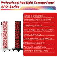 GLPE NEUES Design Professionelles 237-LED Rotlicht-Panel 7 Wellenlängen >200mW/cm² Bestrahlungsstärke Ganzkörper-Lichtbett für Klinikanwendungen