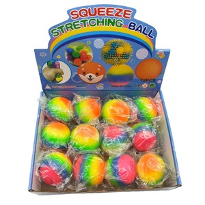 Hot Selling TPR Colourful Jumbo <b>Squishy</b> Stress Ball Flour Filling Decompression Squeeze Sensory Toys for Kids Boys and Girls - Product Image 2