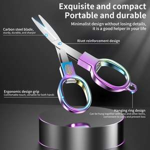Portable Folding Travel Scissors Mini Stainless Steel Garden Hand <b>Tools</b> <b>Small</b> Pocket-Sized Scissors - Product Image 2