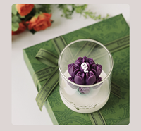 Lilin Aromaterapi Ramah Lingkungan Beraroma Bunga dari Lilin Kedelai Modern Buatan Tangan untuk Pernikahan, Hari Valentine, Diwali, Halloween