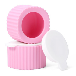 Wavy Textured Silicone Dispenser <b>Box</b> 20ml Reusable For Lotion Cosmetic <b>Storage</b> Travel Size - Product Image 3