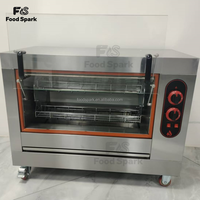 Four rotatif de boulangerie de cuisses de poulet de machine de gril de rôtisseries de poulet électriques commerciales horizontales d'acier inoxydable