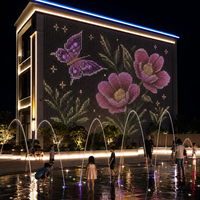 Éclairage LED de façade en aluminium ultra-lumineux à grille, étanche, pour accentuation extérieure et intérieure des bâtiments