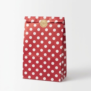 Bolsas de Papel Kraft Ecológicas con Diseño de Puntos <span class=keywords><strong>Cheng</strong></span> <span class=keywords><strong>Huang</strong></span>, Disponibles en Stock, Ideales para Dulces, Galletas, Bocadillos y Regalos de Panadería - Product Image 1