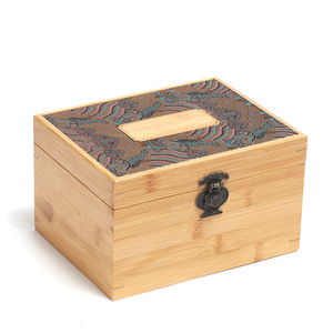 Juego de Cajas de Almacenamiento de Bambú Apilables Rectangulares con Cierres Metálicos para Empaque de Regalos y Uso Artesanal - Product Image 3