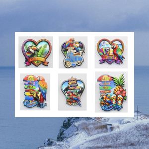 Imanes de Refrigerador Personalizables Hechos a Mano, Ecológicos, de MDF, Decoración para el Hogar y la Cocina, Estilo Playa Soleada con Animales, Adhesivo Magnético para Refrigerador - Product Image 3