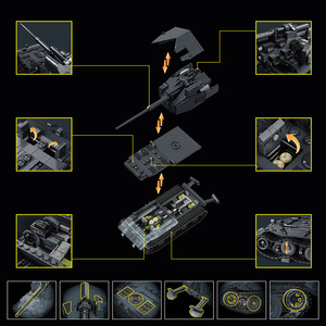 12GO Weapon <b>Transport</b> Vehicle Building Block Set 1883Pieces Educational Assembly Toy For Ages 8-13 Years - Product Image 5