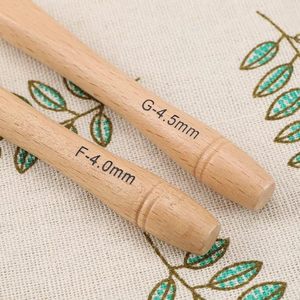 Juego de <span class=keywords><strong>Agujas</strong></span> de Ganchillo con Mango de Madera Natural, <span class=keywords><strong>Agujas</strong></span> de Tejer Ergonómicas con Cabezas de Aluminio Lisas <span class=keywords><strong>para</strong></span> Manualidades, <span class=keywords><strong>Amigurumi</strong></span>, Suéteres - Product Image 4