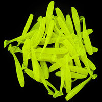 20 couleurs, 55mm, 63mm, 70mm, 90mm, vente en gros, emballage en vrac, leurres souples en plastique à queue de pagaie pour la pêche au bar, au crappie et au shad