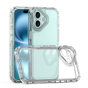 Coque de téléphone transparente antichute 3-en-1 à quatre coins pour <span class=keywords><strong>Xiaomi</strong></span> 15 14 14T 13T Pro Poco F7 X6 X7 Pro C61 C75 – Vente en gros – Effet fumé - Product Image 1
