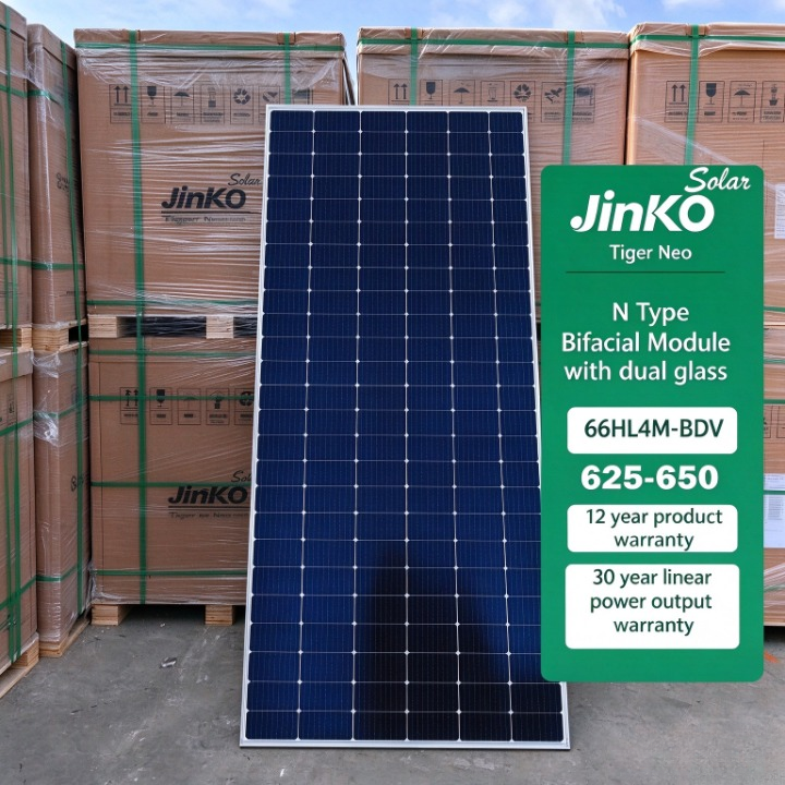 Examples Of Cell Projects Jinko Tiger Neo 66HL4M-BDV 625W-650 Watt Bifacial Photovoltaic Panel N ...