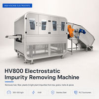 Séparateur électrostatique haute tension HV800 pour l'élimination des impuretés, nettoyage à sec pour le traitement du thé, des céréales, des herbes et des épices