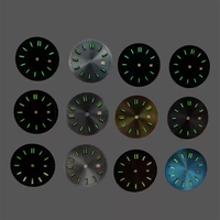 Cadran Date-j pour mouvement NH05, pièces de montre mécanique pour femme de 24,2 mm, cadran de montre lumineux vert, compatible avec boîtier de montre de 31 mm