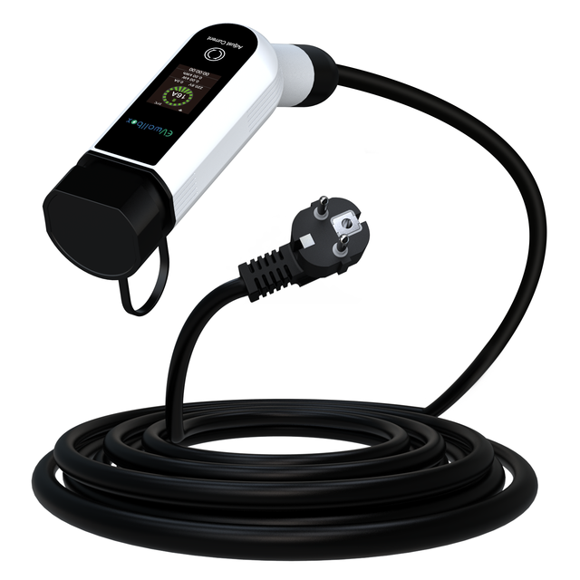3.8kW Portable EV Charger with LCD Display and 5 Meter Type 2 Charging Cable
