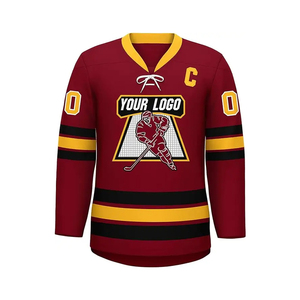 Thêu Hockey Jersey Cho Các Trò Chơi Tùy Chỉnh Chất Lượng Cao <span class=keywords><strong>Ice</strong></span> Hockey Jersey Đội Đồng Phục Bán Buôn Tùy Chỉnh Đội Logo Hockey Jersey - Product Image 4