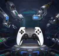 Manette de jeu HY-18 prête à être expédiée avec volant de direction sans fil BT, double vibration et fonction Turbo pour PC/tablette.
