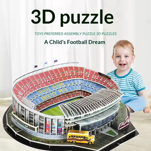 Set de Rompecabezas 3D de Estadios Mundialmente Famosos - Más de 10 Estilos, Kits de Modelos de Papel Ecológicos para Regalo y Decoración de Escritorio - Product Image 2