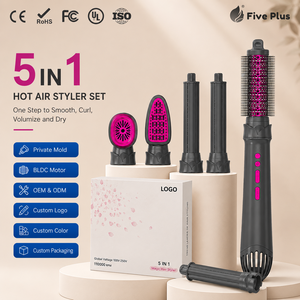 Ensemble de Styling Professionnel 5 en 1 à <span class=keywords><strong>Air</strong></span> Chaud, Moteur BLDC Haute Vitesse 110000 tr/min, <span class=keywords><strong>Brosse</strong></span> Sèche-Cheveux, 200 Millions d'Ions Négatifs, <span class=keywords><strong>Styler</strong></span> Magique - Product Image 1