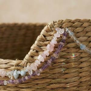 سرير حيوانات أليفة منسوج من الروطان مع زخارف كريستالية، صديق للبيئة ومريح للنوم، قابل للتخصيص، مناسب للكلاب والقطط - Product Image 3