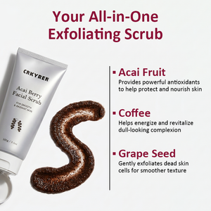 <span class=keywords><strong>Exfoliante</strong></span> facial abrillantador orgánico con pulpa de <span class=keywords><strong>Acai</strong></span> crema <span class=keywords><strong>exfoliante</strong></span> suave que aprieta los poros controla el brillo del aceite unifica el tono de la piel - Product Image 2