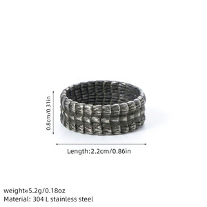 Grenzüberschreitender Großhandel Edelstahl Herrenringe; Vintage Drachenschuppen-Fingerringe Handschmuck Modell JZ557 Herkunft Dongguan - Product Image 4