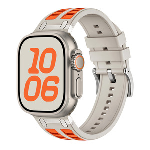 <span class=keywords><strong>Bracelet</strong></span> de montre Win-Win en silicone souple bicolore, étanche et actif, pour <span class=keywords><strong>Apple</strong></span> <span class=keywords><strong>Watch</strong></span> Ultra 49mm – Vente en gros - Product Image 3
