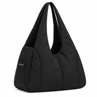 Sac fourre-tout en nylon grande capacité personnalisé pour femme, idéal pour les trajets quotidiens et les voyages, sac à bandoulière léger et souple en tissu matelassé