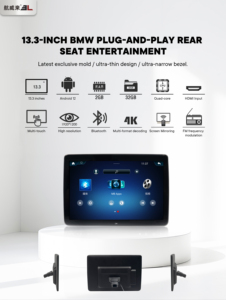 <span class=keywords><strong>Meilleur</strong></span> moniteur d'appuie-tête arrière 13,3 pouces à branchement direct avec écran LCD pour BMW X5, X6, X7 – Améliorez l'expérience de lecture des passagers arrière - Product Image 5