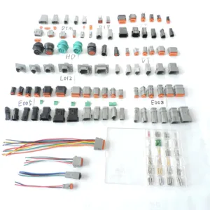 Deutsch 2, 3, 4, 6, 8, 12 pin male and female waterproof DT06-6S-E008 DT04-6P-E008 auto wire connectors with terminals