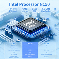 Mini PC Industrial N150 2 2.5GbE 2 10GbE SFP+ 4K Doble Pantalla DP HD DDR5 Dispositivo de Red
