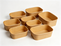 Bols jetables avec couvercle, fabrication en usine, contenants en papier, bols à salade de 8 oz à 68 oz, bol rond en papier kraft pour l'emballage alimentaire