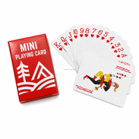 Cartes de poker miniatures portables pour les voyages, format de poche compact, cartes à jouer pour le camping, les jeux en plein air, petit jeu avec étui en plastique