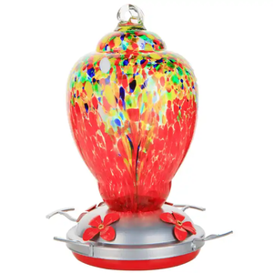 애완 동물 야외 허밍 유리 대형 32 온스 애완 동물 피더 용 개미 해자 걸이 후크 벌새 피더 - Product Image 3