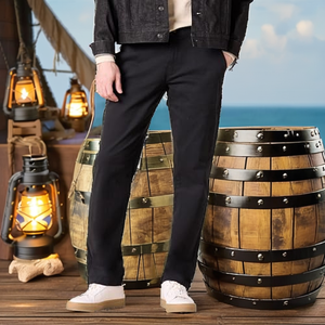 Pantalones Pirata de la Marca Brandour para Hombre, Disfraz de Época Renacentista, Gótico Medieval, Rectos, de Lino/Algodón, Talla Grande 3XL, Impermeables, para Otoño - Product Image 2