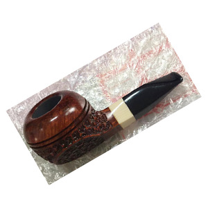 Handcrafted Wooden Bullhead Pipe Smooth Solid Briarwood With Vulcanized Rubber Mouthpiece Tobacco Smoking Pipe - Product Image 1