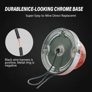 Lentille en verre ambre rouge clair pastèque DC12V 24V led feux de remorque de camion